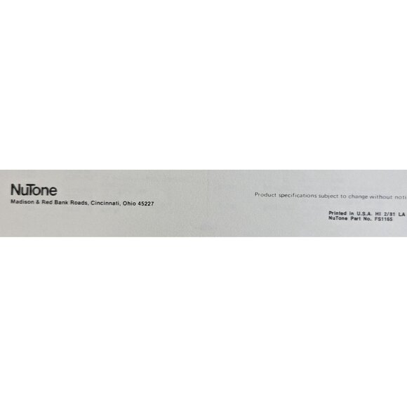 NUTONE SERVICE MANUAL FOR MODEL IM-406 CENTRALIZED RADIO INTERCOM SYSTEM - Picture 13 of 13